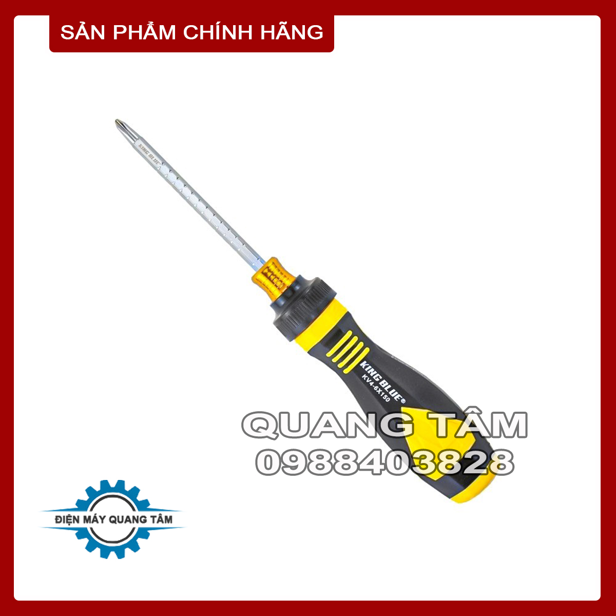 Tuốc nơ - tua vít hai đầu tự động thép s2 kingblue kv4-6x150