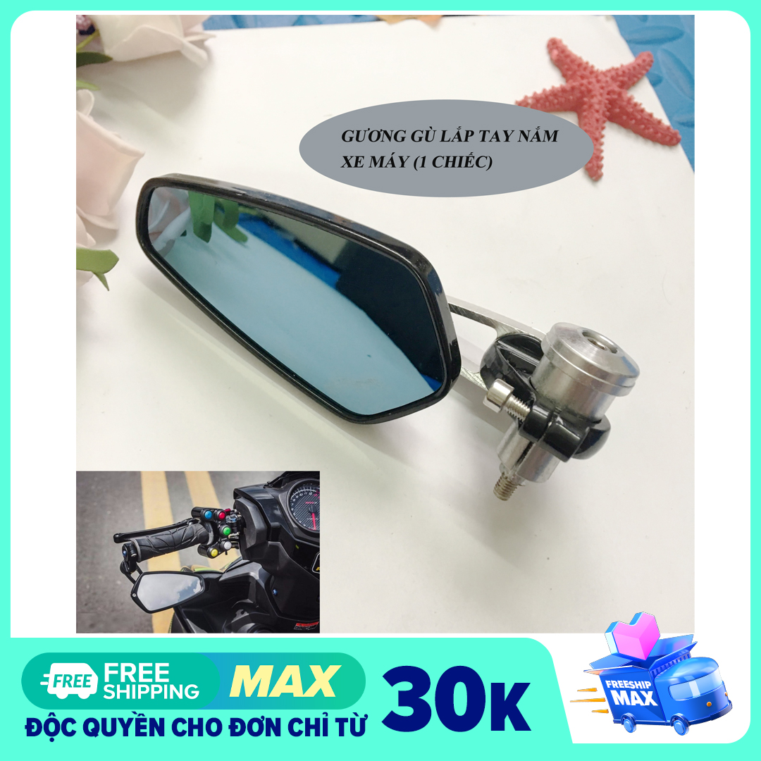Gương gù tay lái, gương gù xe máy lắp tay nắm, dễ dàng điểu chỉnh xoay trên hoặc dưới, gương gù CRG kim loại chắc chắn, lắp phù hợp nhiều xe như exciter, winner x, wave (bộ 1 chiếc và phụ kiện)