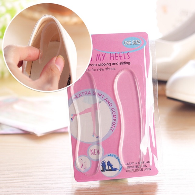 Combo 2 miếng lót gót giày nhựa trong suốt