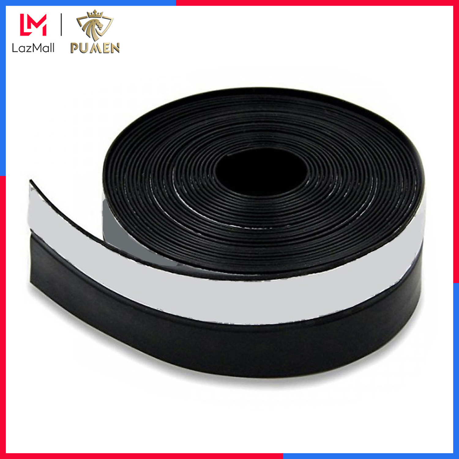 Cuộn 2m ron dán khe hở chân cửa, khe cửa PUMEN màu Đen, giảm thoát nhiệt điều hòa, chống bụi, côn trùng, chống ồn cho cửa thép, cửa nhôm hệ tối màu - PUMEN STORE