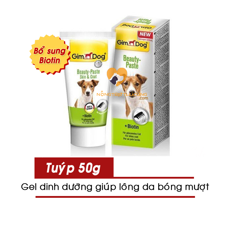 Gel dinh dưỡng gimdog beauty paste 50g/tuýp -giúp lông da bóng mượt móng săn chắc-