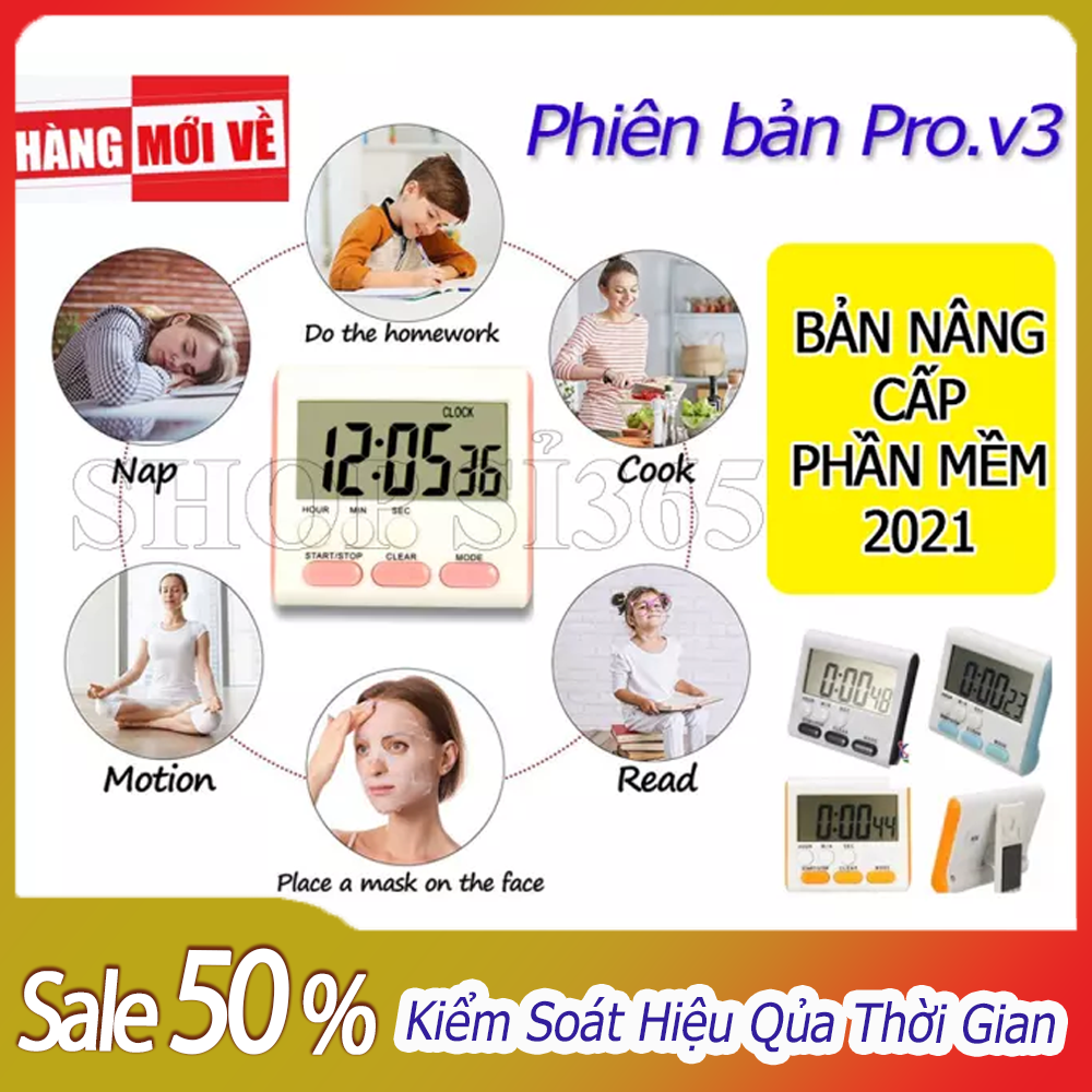 Đồng hồ đếm ngược - thông minh, bấm giờ, báo thức, đồng hồ nam, dong ho nu, Đồng hồ điện tử, Đồng hồ thông minh - Màn Hình LCD Kỹ Thuật Số Dành Cho Phòng Bếp Thiết Bị Hẹn Giờ Nấu Ăn Đếm Ngược