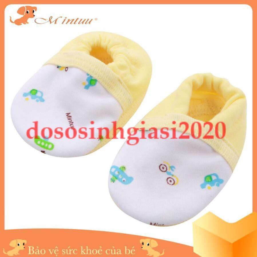 Set 3 đôi giày vải mintu cho bé sơ sinh 0-6 tháng