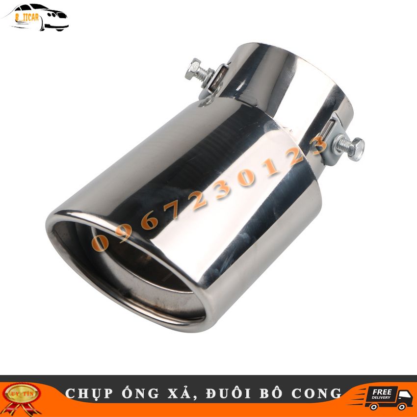 Chụp đuôi bô, chụp ống xả cong cho xe TOYOTA VIOS inox 304 đep không han gỉ