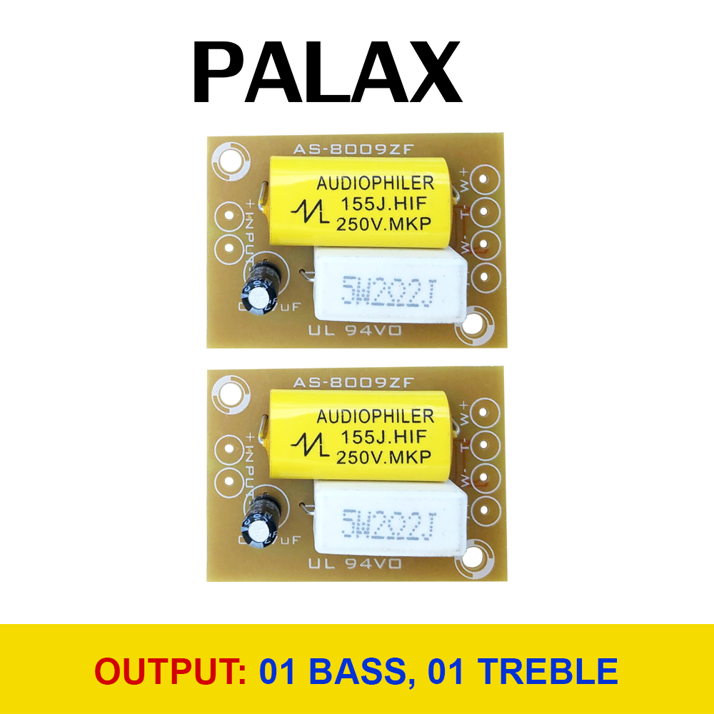 Combo 2 mạch phân tần bảo vệ loa ngõ ra 2 đường tiếng 1 Bass và 1 Treble UL 94V0