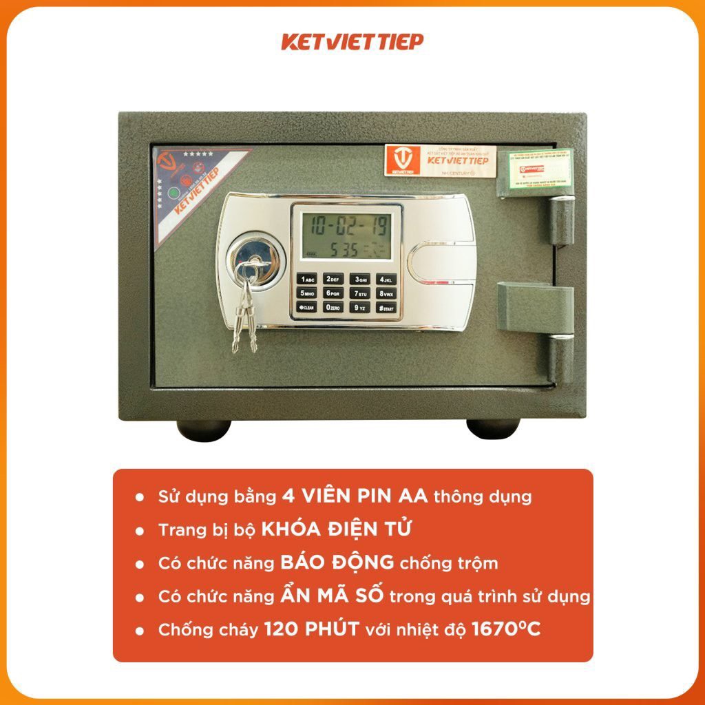  Két sắt mini điện tử Việt Tiệp KVT36 chính hãng két sắt Việt Tiệp nặng 28kg khóa điện tử để tủ quần áo miễn phí vận chuyển 