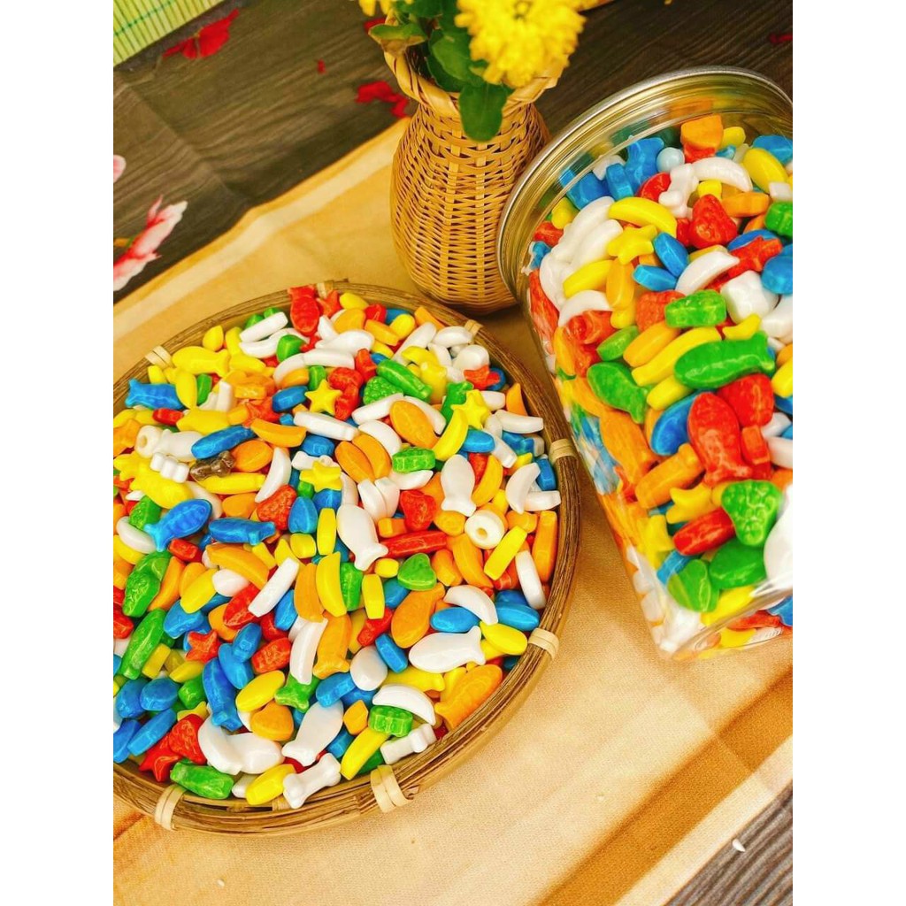 1kg Kẹo Ngũ Sắc Thái lan Lon PET