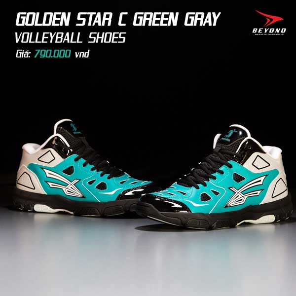 Giày Beyono Golden Star - giày bóng chuyền- bóng rổ ,ôm chân ,nhẹ,chống trợt - hàng phân phối chính hãng
