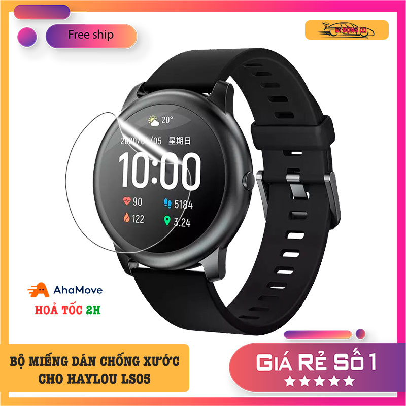 Bộ Miếng Dán Bảo Vệ Màn Hình Haylou Solar LS05 - Miếng Dán Dẻo, Chống Trầy Xước Tốt