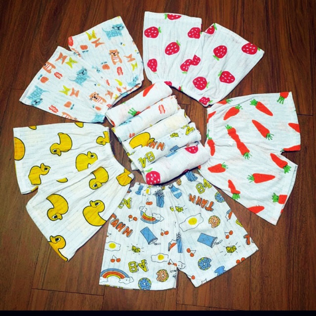 Combo 10 quần chục đùi cotton giấy