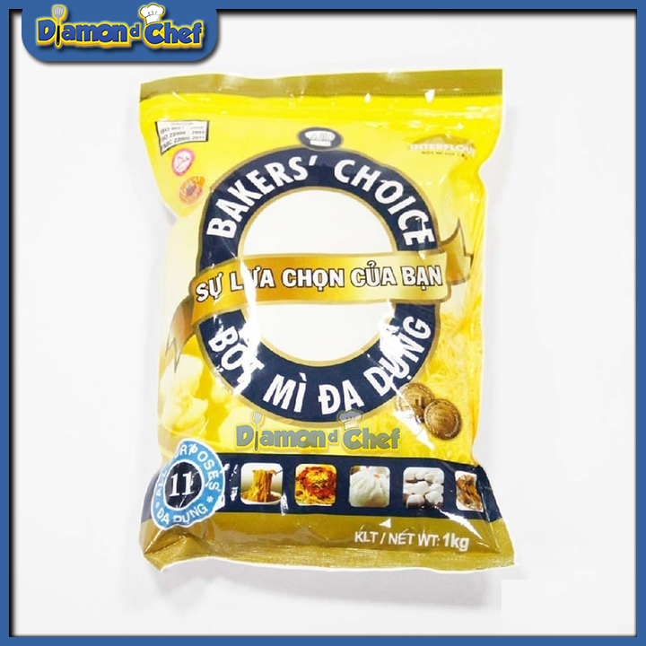Bột mỳ Bakers’ Choice số 11 1kg làm bánh mì cao cấp, đế bánh pizza,, sandwich, bánh mì baguette, bánh croissants.