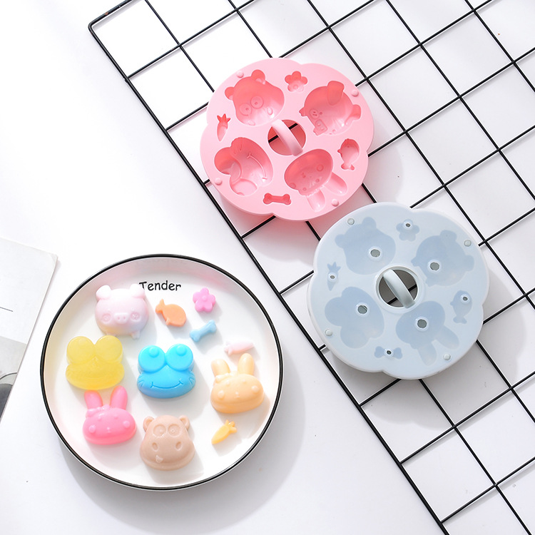 Khuôn silicon có nắp đậy làm bánh chế biến đồ ăn dặm cho bé - khuôn nướng bánh - khuôn hấp bánh silicon