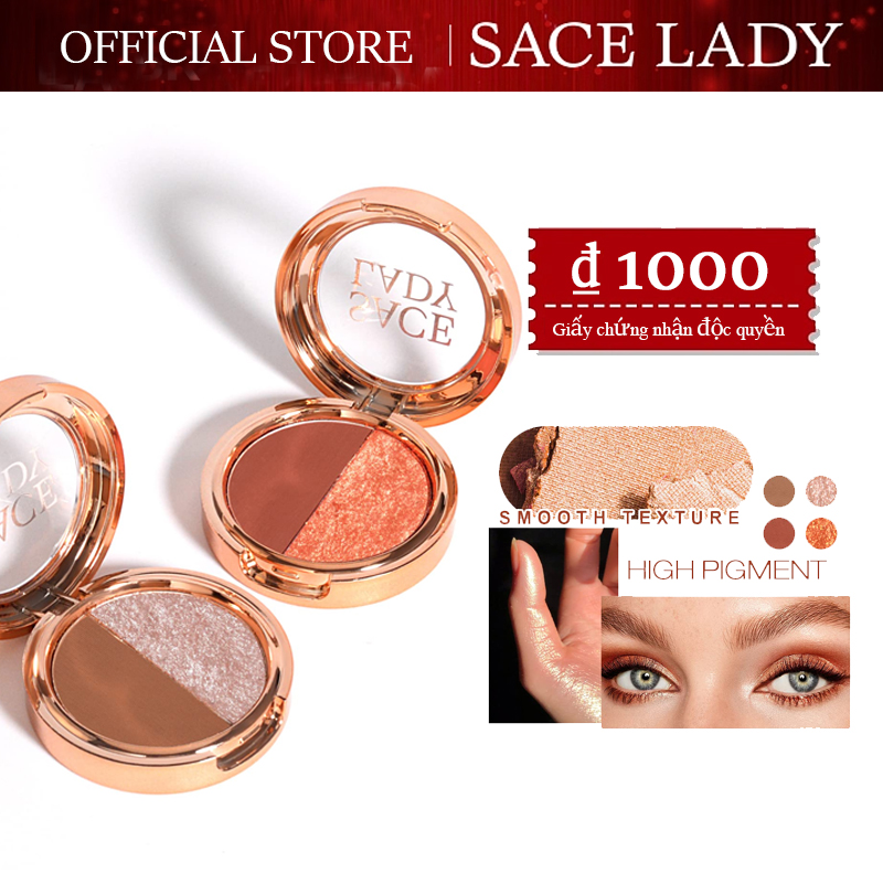 Sace lady bảng phấn mắt trang điểm bảng phấn mắt lấp lánh mờ, màu phấn mắt lâu trôi bảng phấn mắt siêu lấp lánh