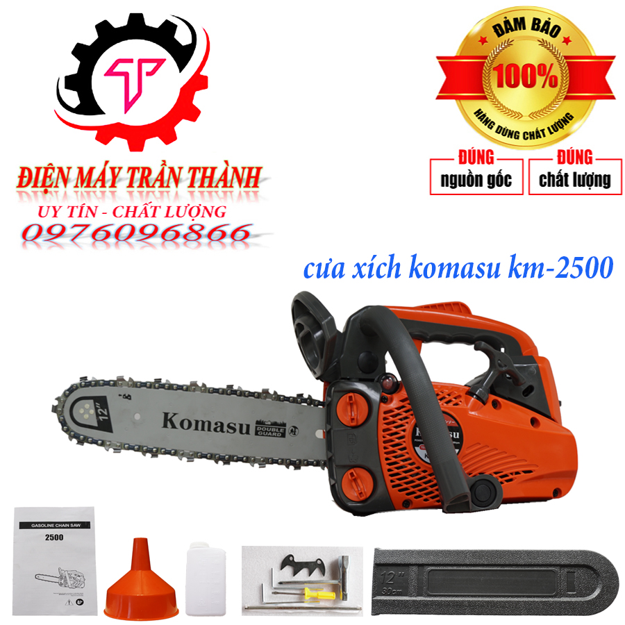 Máy cưa xích kamastsu 2500 - máy cưa xích chạy xăng kamastsu km 2500 cưa mini,cưa cụt lam 30mm