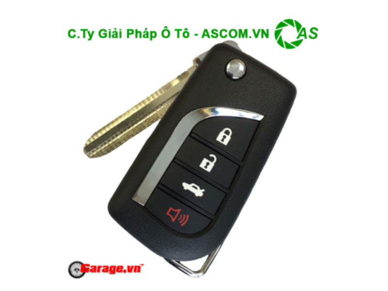 Chìa khóa Camry remote gập 4 nút 2017- Hỗ trợ cài đặt tại Hà Nội và TPHCM