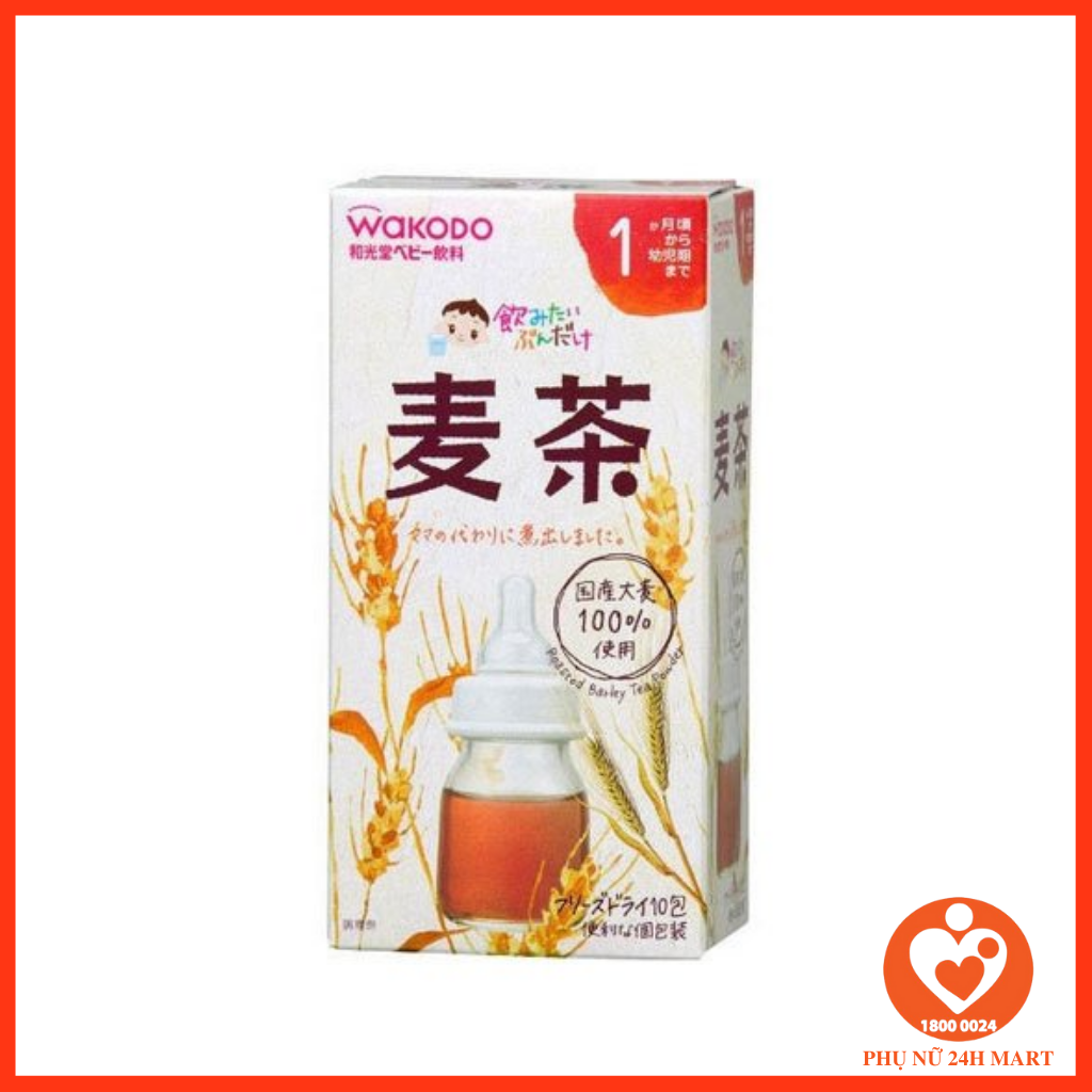 Trà Wakodo Vị Lúa Mạch Cho Trẻ 1M+ Nhật Bản [HSD T8/24]