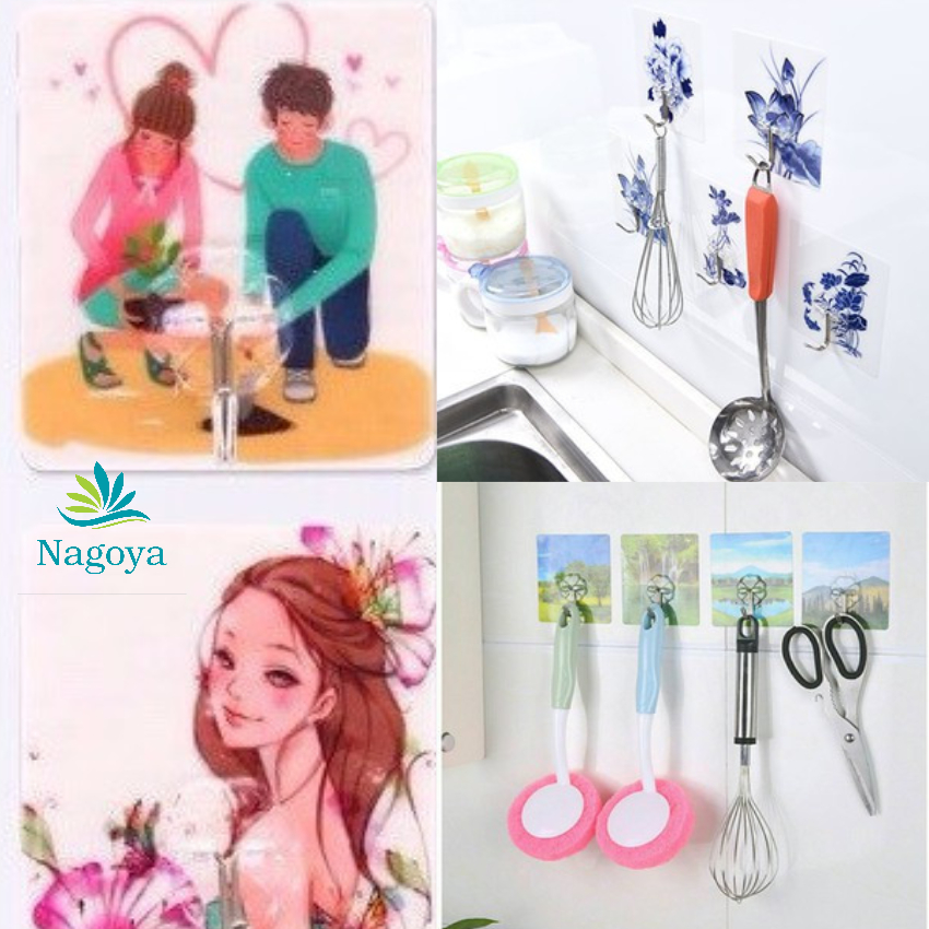 Set 5 cái móc dán tường 3d siêu dính chắc