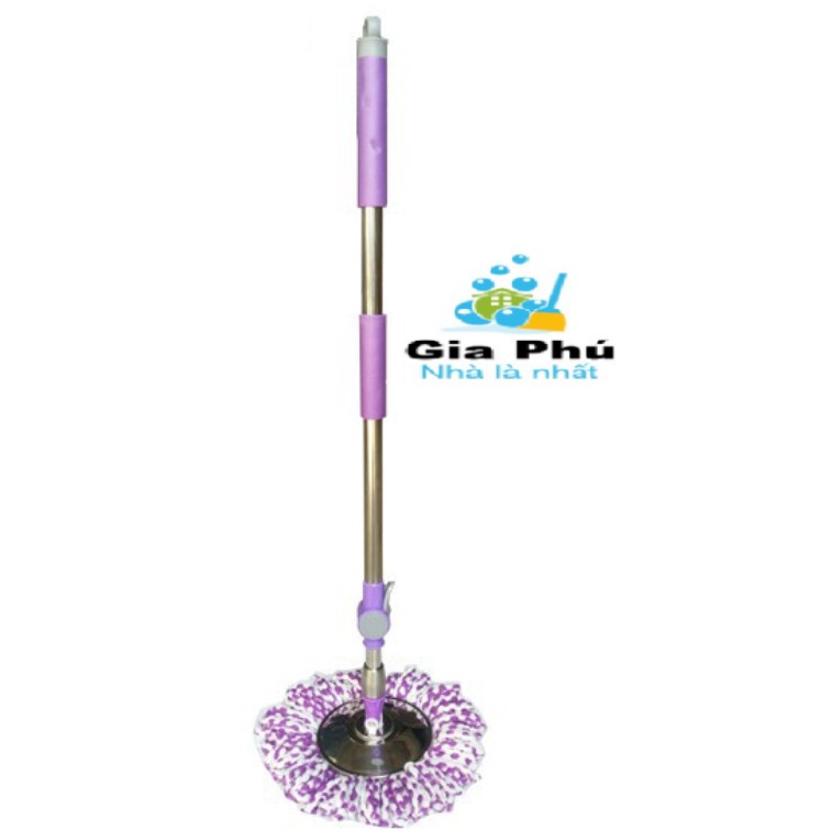 Cây lau nhà 360 độ inox lớn Gia Phú PP7 - mâm inox nhập khẩu 100%