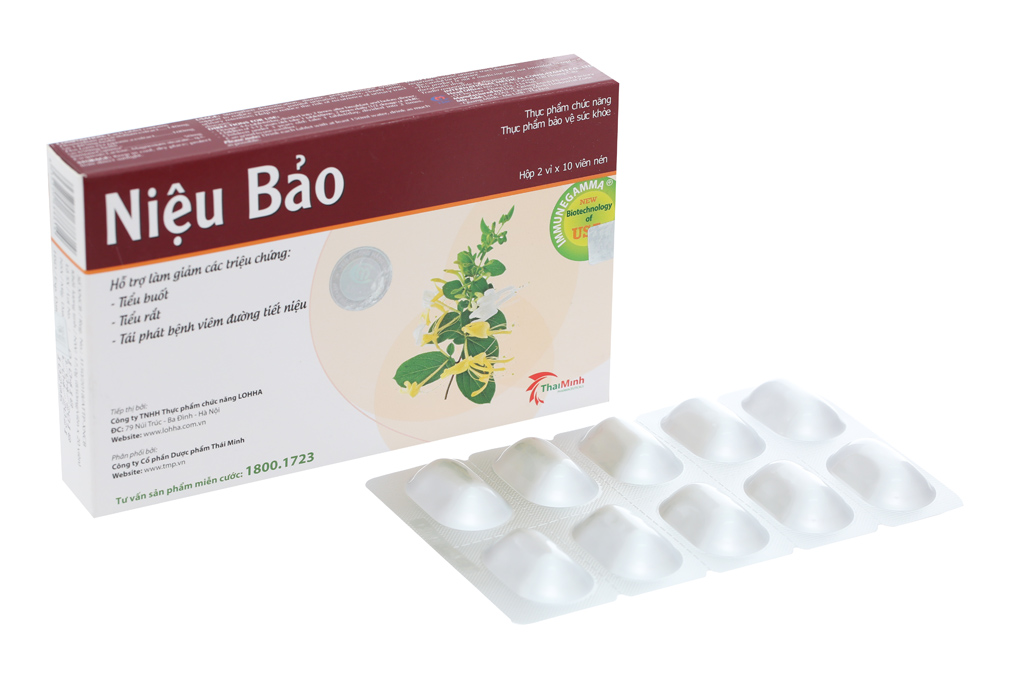 Hỗ trợ điều trị tiểu buốt tiểu rắt niệu bảo 20 viên