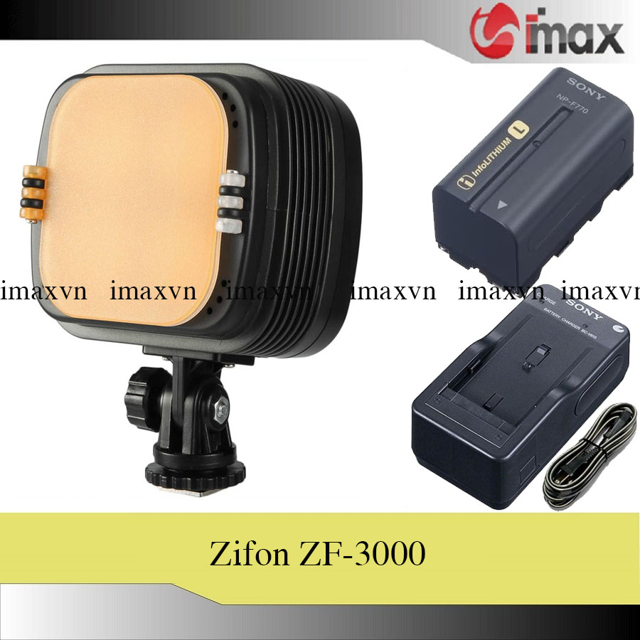 Đèn led video zifon zf-3000 version ii + bộ 01 pin sony np-f770 và 01 sạc bc-v615