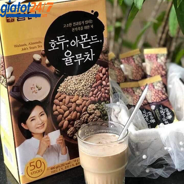 Bột Ngũ Cốc Hàn Quốc Walnuts Almonds Job's Tears Tea 50gói