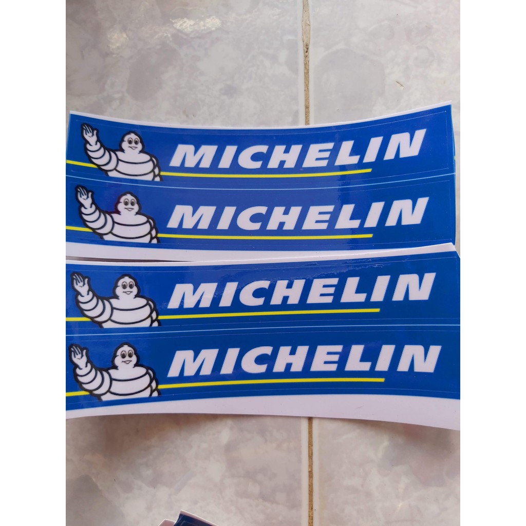 Combo 2 tem sticker michilen dán xe giá rẻ