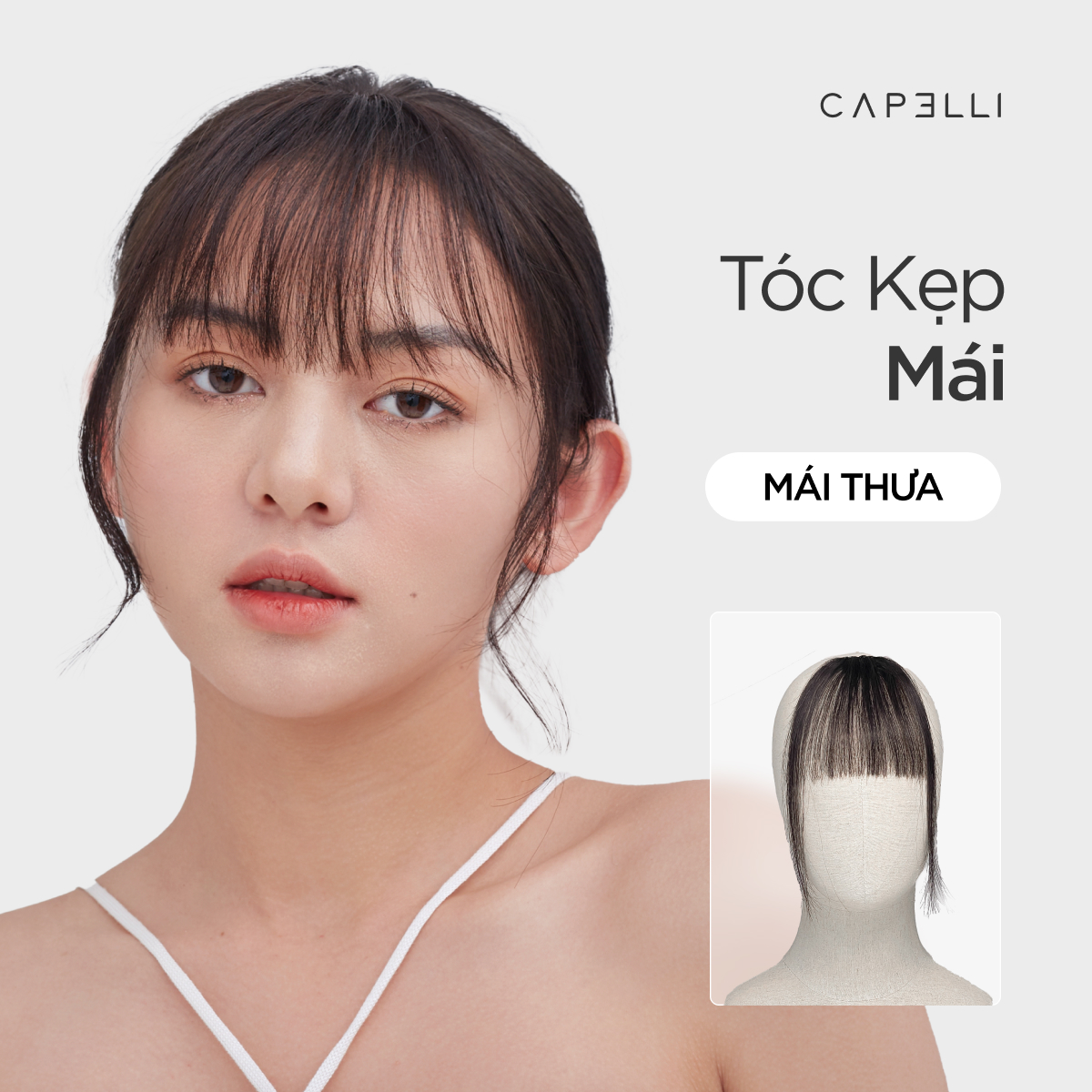 Tóc Kẹp Mái CAPELLI Mái Thưa Hàn Quốc