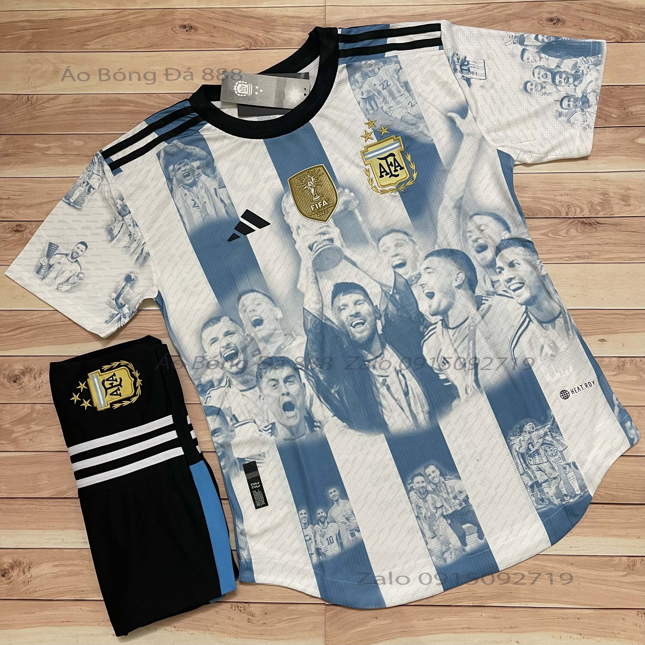 HOÀN TIỀN 15% - Áo Bóng Đá Áo Đá Banh Đội Tuyển Argentina WC 2022 - Chuẩn Mẫu Thi Đấu - Vải Polyeste Gai Thái Cao Cấp