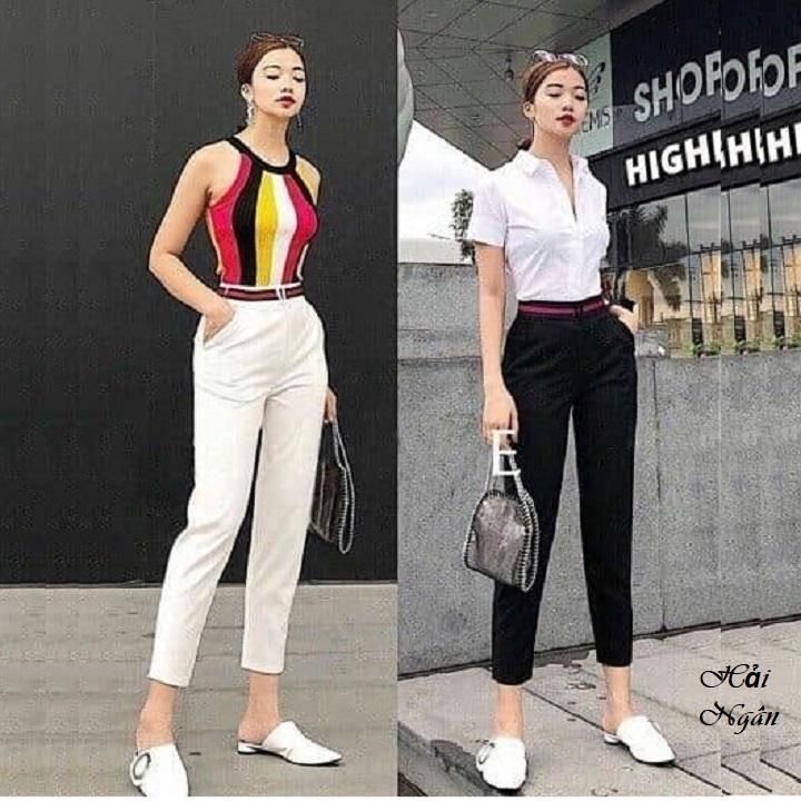 QUẦN BAGGY QUẦN TÂY ĐAI VIỀN ĐỎ ĐEN, CHẢNH HƠN, CẦU KỲ HƠN, NỮ TÍNH HƠN