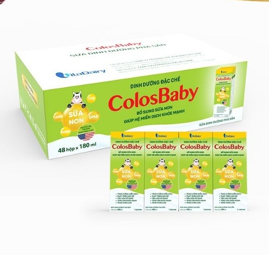 (Date 01/2025, Mẫu Thẻ cào) Thùng 48 hộp Sữa bột pha sẳn Colosbaby 180ml