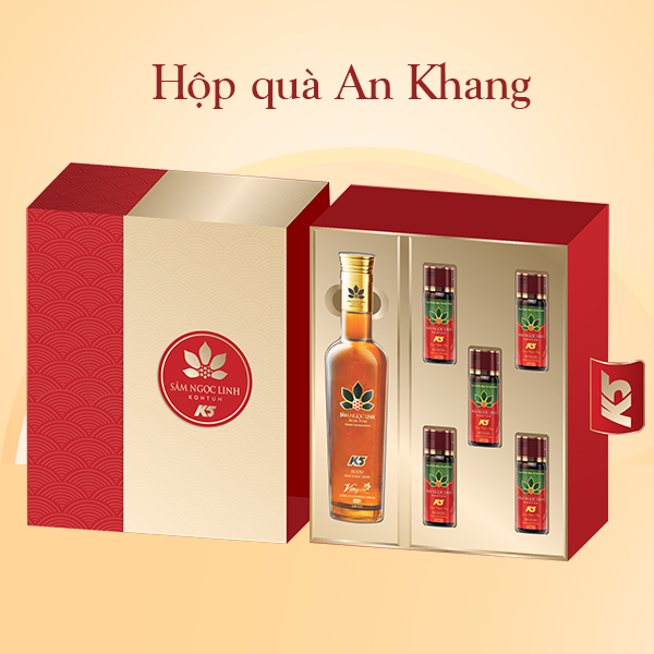 Hộp quà an khang - quà tết sâm ngọc linh kon tum k5
