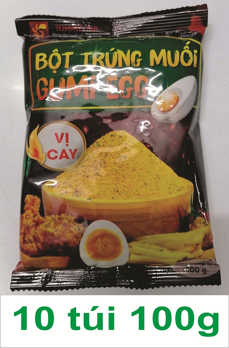 Lốc bột trứng muối lắc tomato t&p spicy gumi egg salted powder taste