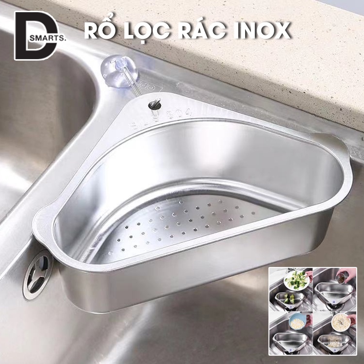 ❉ Rổ lọc rác bồn rửa chén ngăn tắc bồn rửakhông ghê tay Khay lọc rác bồn rửa chất liệu INOX 304 siêu bềnchống hoen gỉ