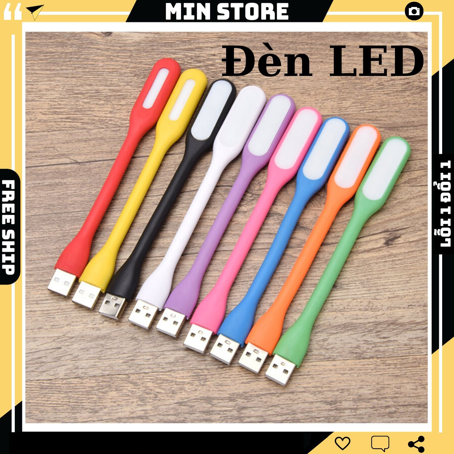 Đèn LED Đọc Sách Cắm Cổng USB (Máy Tính Sạc dự phòng Ổ điện USB...) Tiện Dụng Gọn Nhẹ - Min STORE