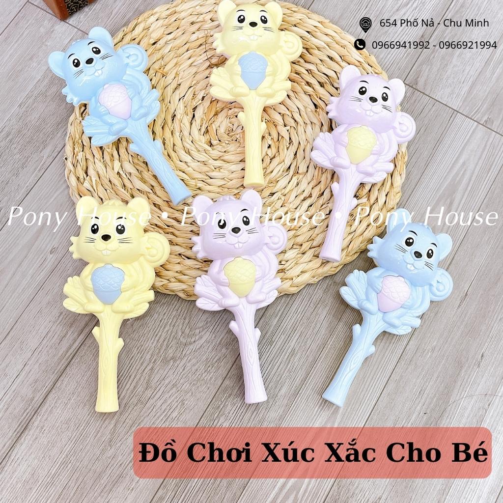 Xúc Xắc Lục Lạc Đồ Chơi Cho Bé Tập Cầm, Nắn Tiếng kêu Vui Nhộn Hình Con Chuột Ngộ Nghĩnh