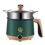 Nồi lẩu điện đa năng mini SHANBAN công suất 600W 2 nấc điều chỉnh nhiệt, Dung tích 2000ml, Kèm xửng hấp Inox.