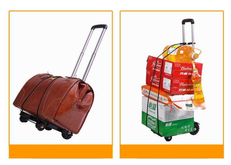 Xe đẩy hàng xếp gọn siêu nhẹ CÓ dây chằng, xe kéo hàng, xe chuyển hàng