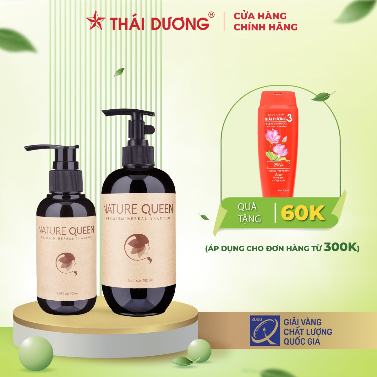 Sữa tắm thảo dược nature queen 480ml - sao thái dương