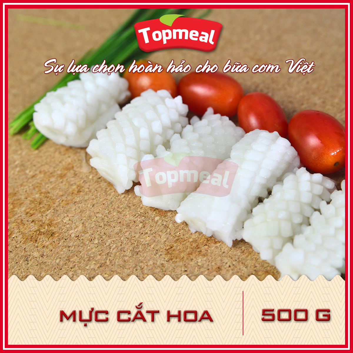 HCM - Mực cắt hoa (500g)  - Thích hợp với các món xào, rim, nướng, om nước dừa,... - [Giao nhanh TPHCM]