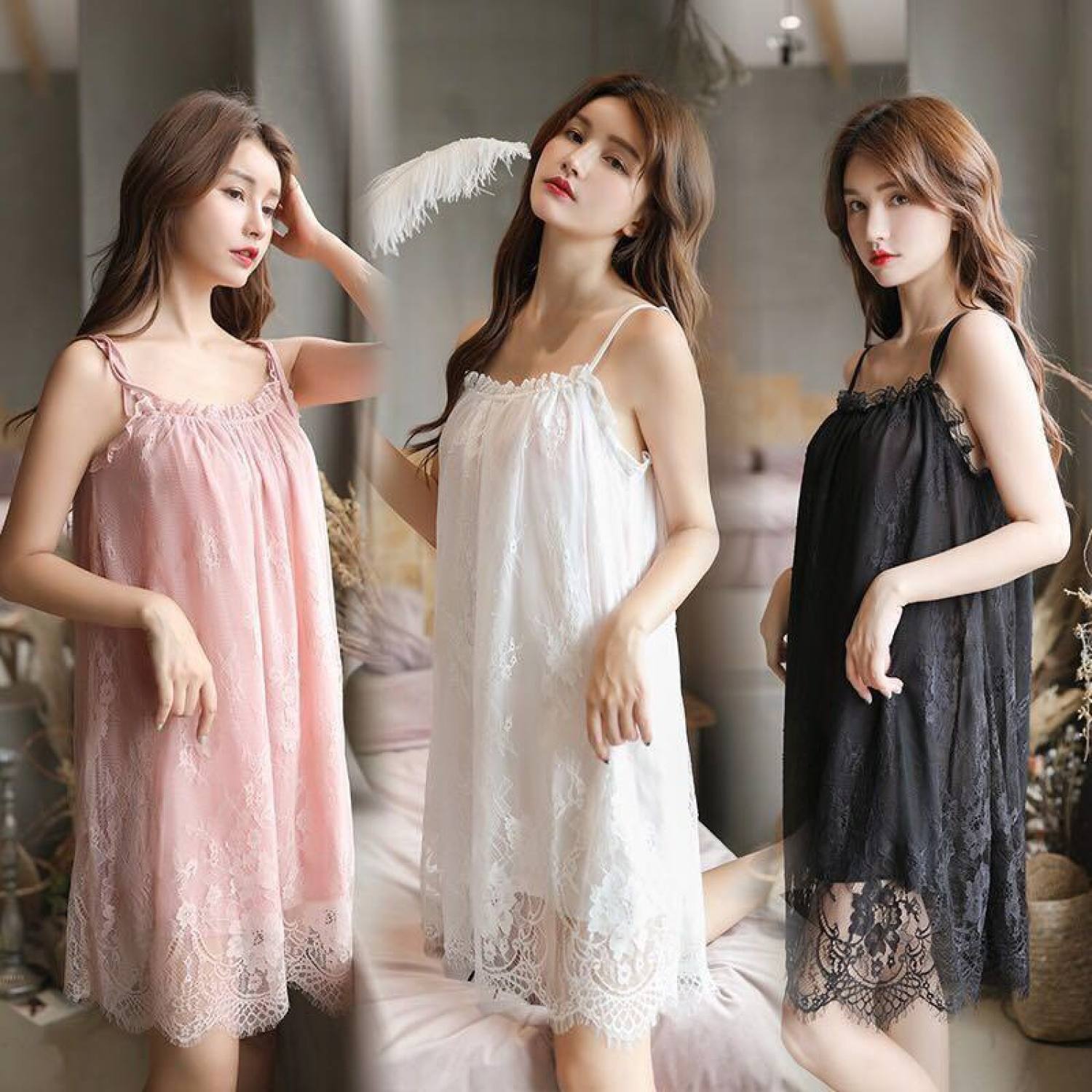Váy ngủ ren mềm xinh xắn