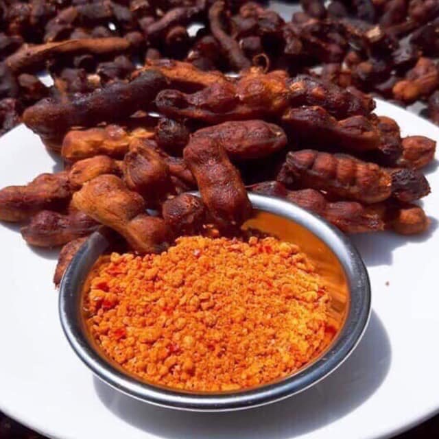 [HCM]Hũ 500gr Me Lào Kèm Muối Tôm Tây Ninh Chua Cay Mặn Ngọt - Free Ship - Ăn Vặt SK House