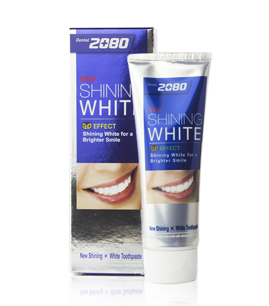 Kem đánh răng tẩy sạch vết ố trên răng 2080 Shining White 3D Effect Hàn Quốc 100g