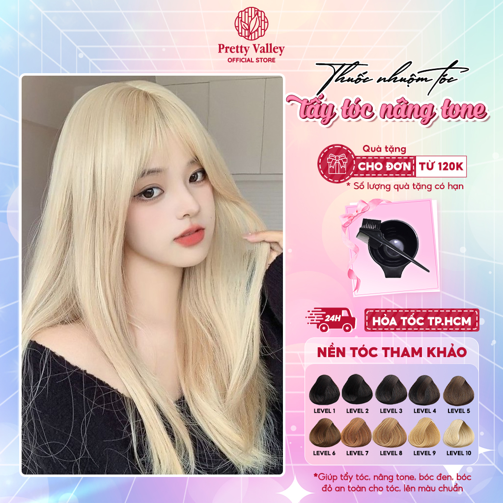 Thuốc tẩy tóc nâng tone MOLOKAI siêu dưỡng, tẩy tóc an toàn tại nhà lên tone chuẩn - Pretty Valley Store