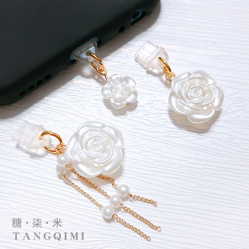 Tai Nghe Cắm Bụi Dễ Thương Cho Apple Android vivo oppo type-c Nút Dữ Liệu Meitu