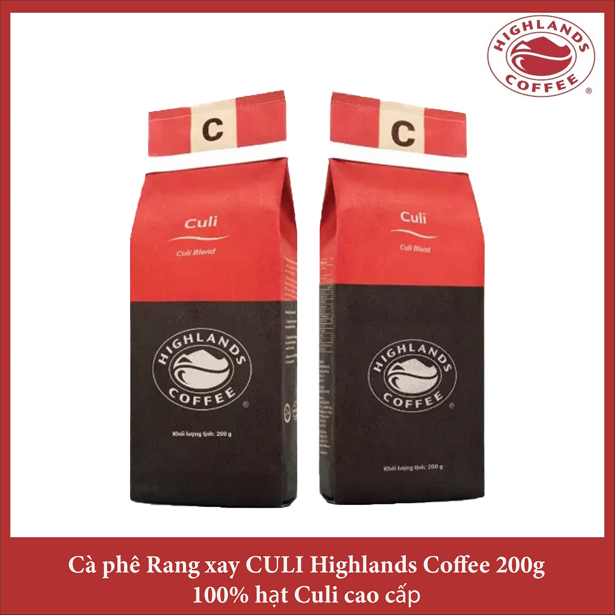 Combo 2 gói Cà phê rang xay Culi Highlands coffee 200g - Culi Blend