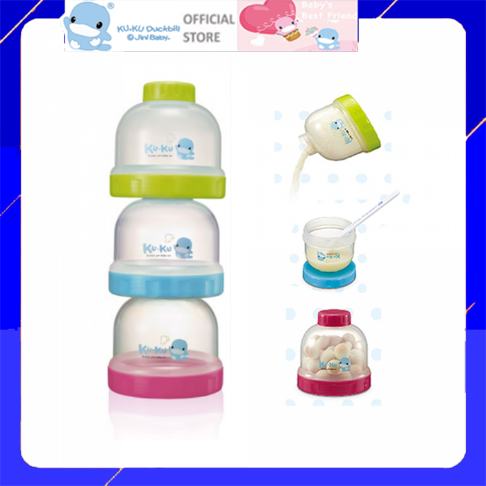 Hộp chia sữa 3 ngăn nhựa PP kuku ku5465a