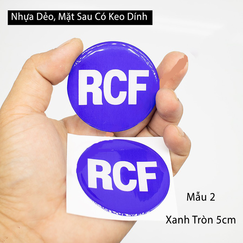Tem dán thùng loa RCF tròn nhựa dẻo