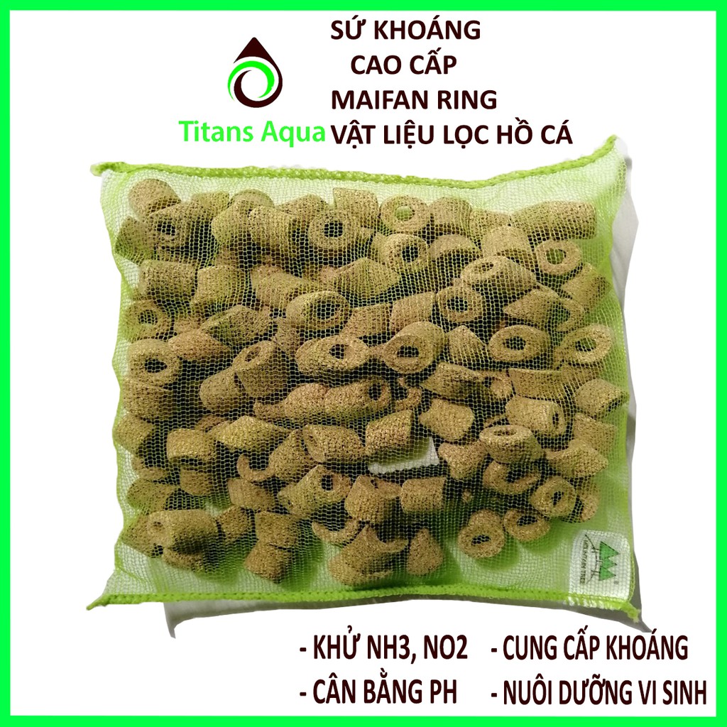 Sứ Maifanring Mountain Tree - túi 560g ~ 1 lít - sứ lọc nước bể cá cao cấp