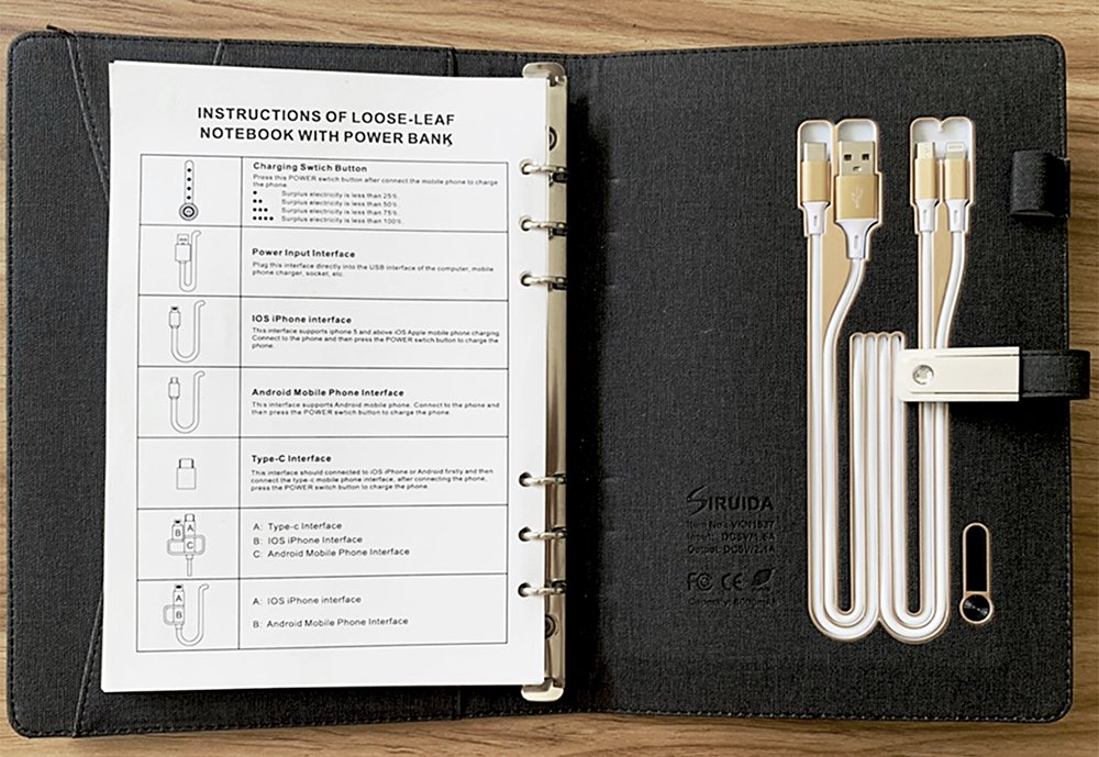 [HCM]Sổ tay sạc pin đa năng sổ tay tích hợp sạc pin điện thoại sổ tay thông minh sổ tay công nghệ sổ tay quà tặng cao cấp sổ tay sạc pin điện thoại pin sạc dự phòng