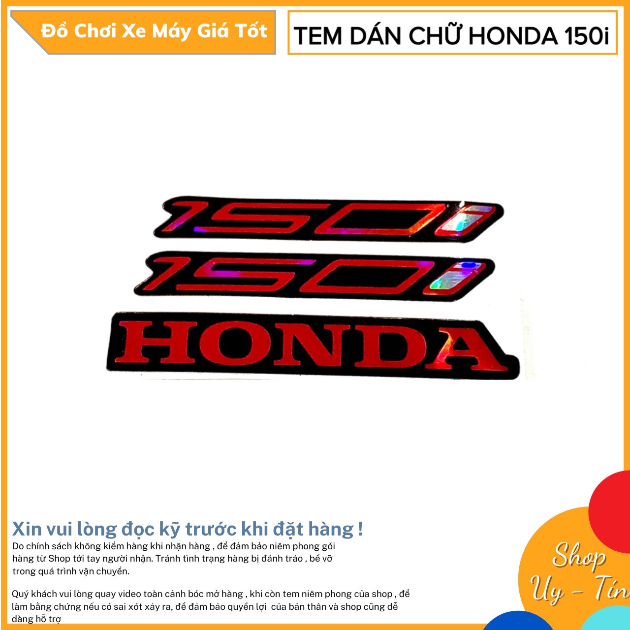 Set tem dán xe máy chữ honda 150i